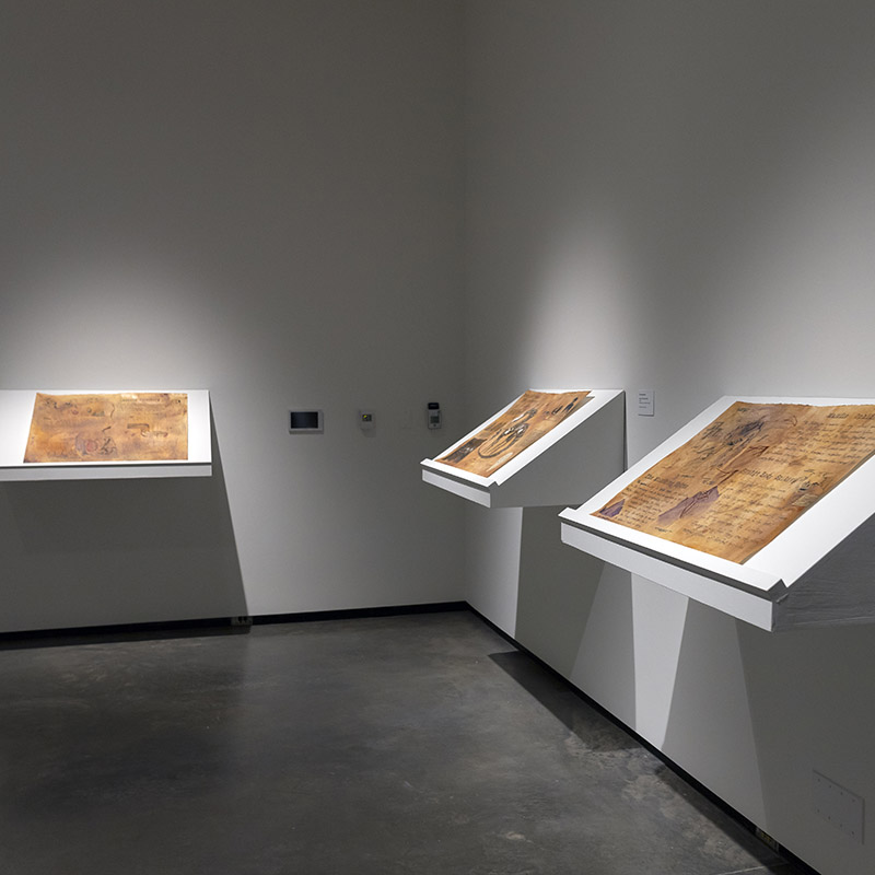 Installation view 2021 UAB Department of Art and Art History BFA Exhibition, Abroms-Engel Institute for the Visual Arts, University of Alabama at Birmingham, Birmingham, Alabama, April 19 – May 1, 2021, ©️ 2020 AEIVA, UAB Photo: Sheleka Laseter.