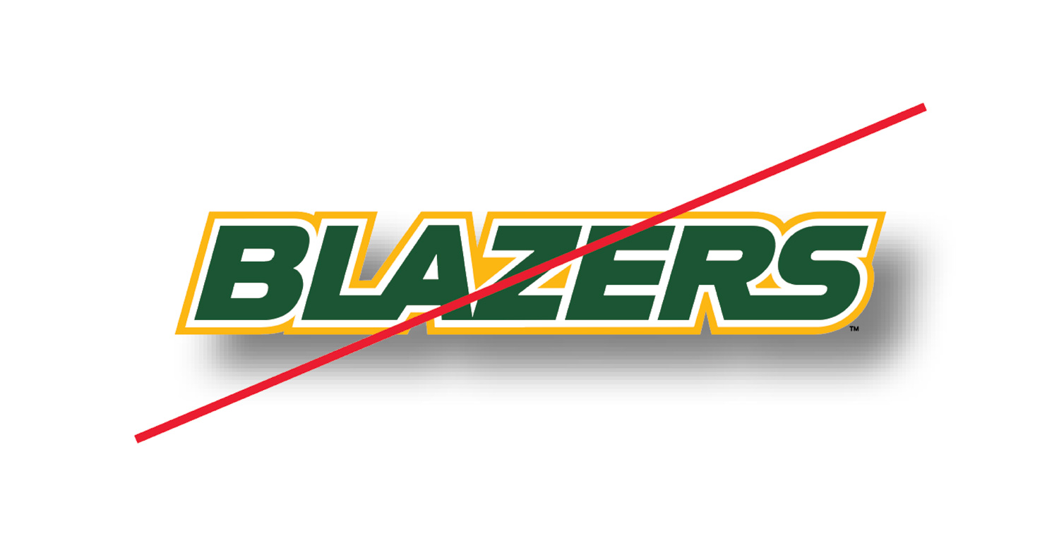 Graphic showing Blazers Wordamark Inappropriate Use 3