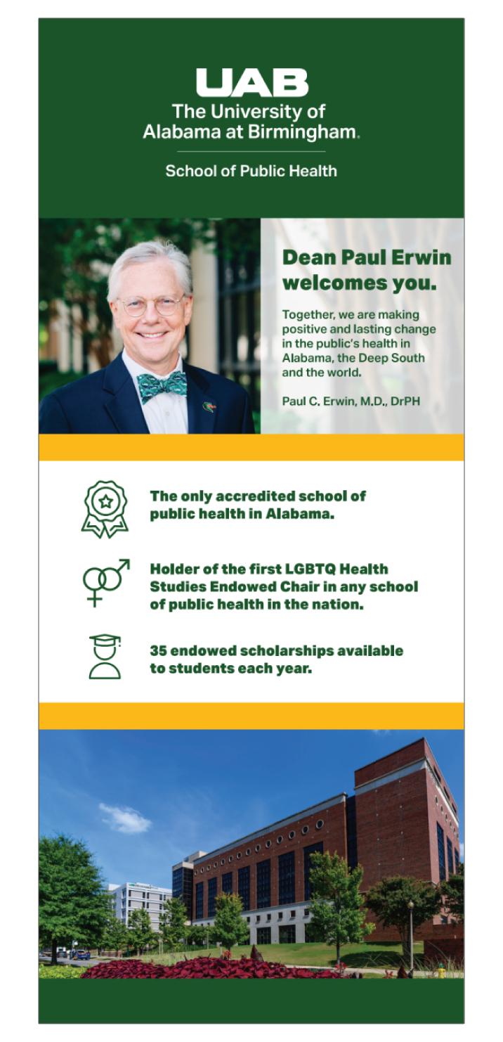 Graphic showing Lockup Logo usage on banners