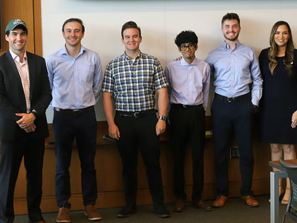 UAB Green & Gold Fund members with TVA employees in Finance Lab.