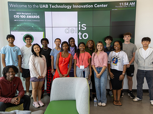A group of smiling students
