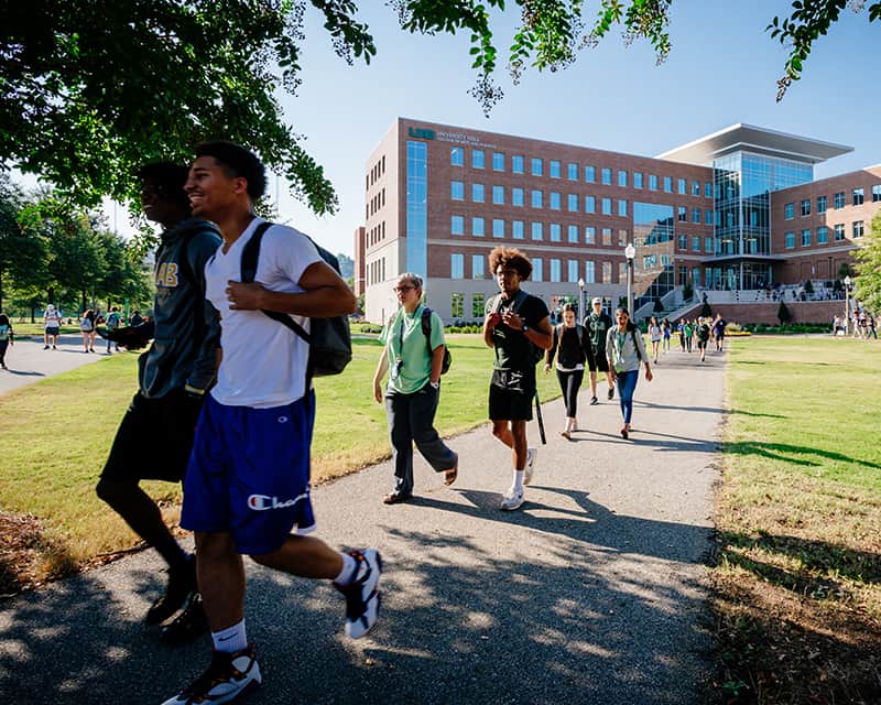 Students walking to class