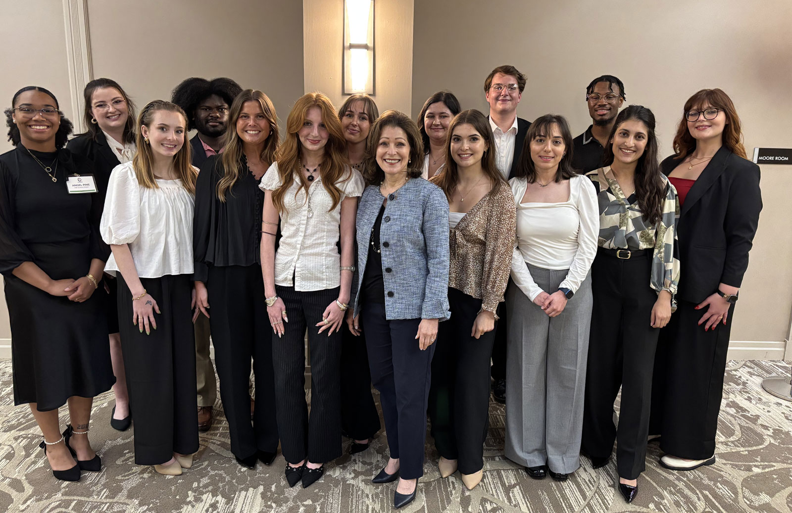Award-winning students with their certificates. 