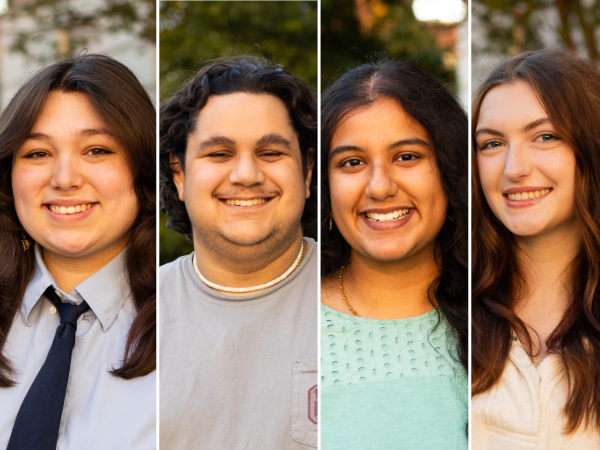 From left to right: Laura Pigott, Hunter Hutcherson, Soundharya Ramanathan, and Ava Benson