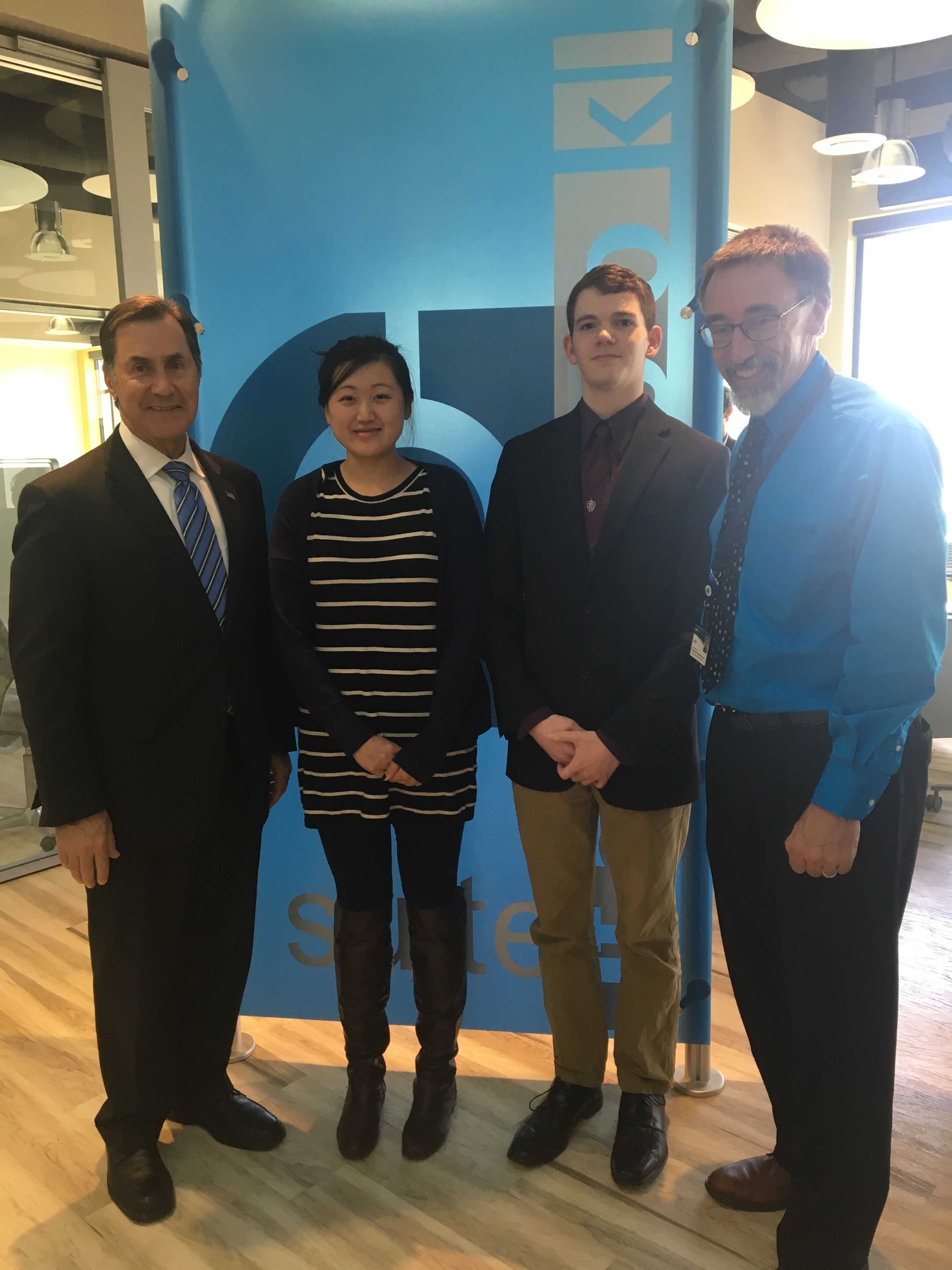 Rep. Gary Palmer (left), Gary Warner (right), and CIS students.