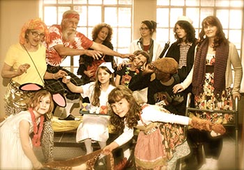 Actors in "A Will Not His Own." 