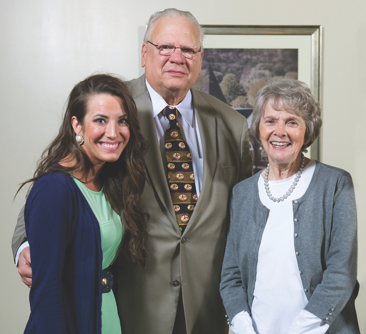 Blakely Mann, Dr. John Wittig and Lucy Kennedy.