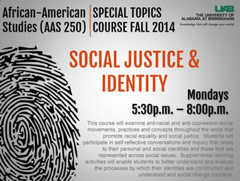 Poster for Social Justice & Identity class (click for pdf). 