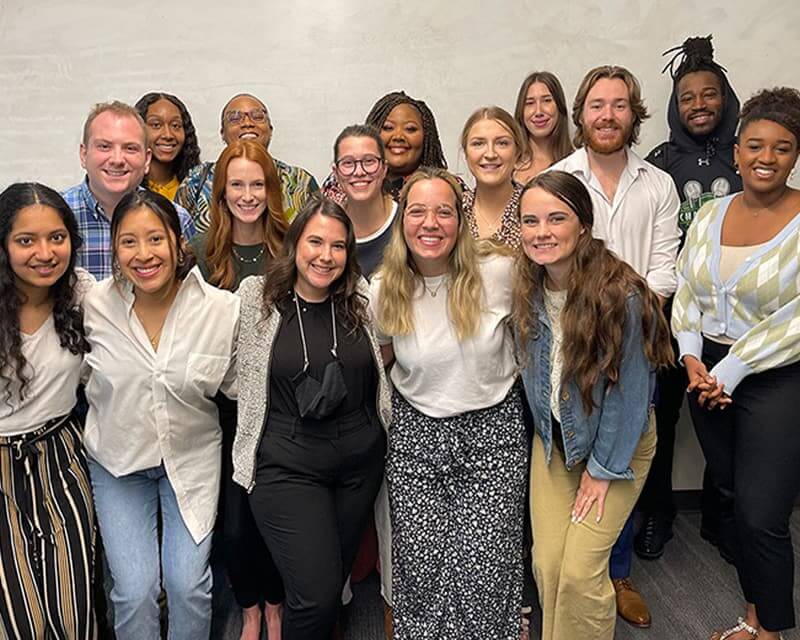 Group of UAB Sociology students smiling at the camera. 