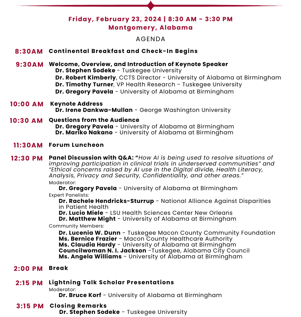 2024 Bioethics Forum Agenda