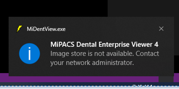 MiPACS error