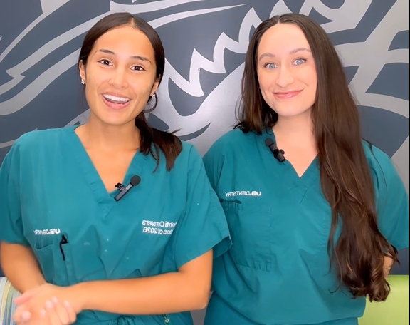 Katelynn Clark and Vashti Convers in one of their informational videos.