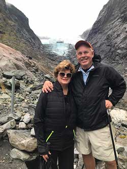Dr. Ben Cumbus and his wife Ginny on a pre-pandemic trip to New Zealand