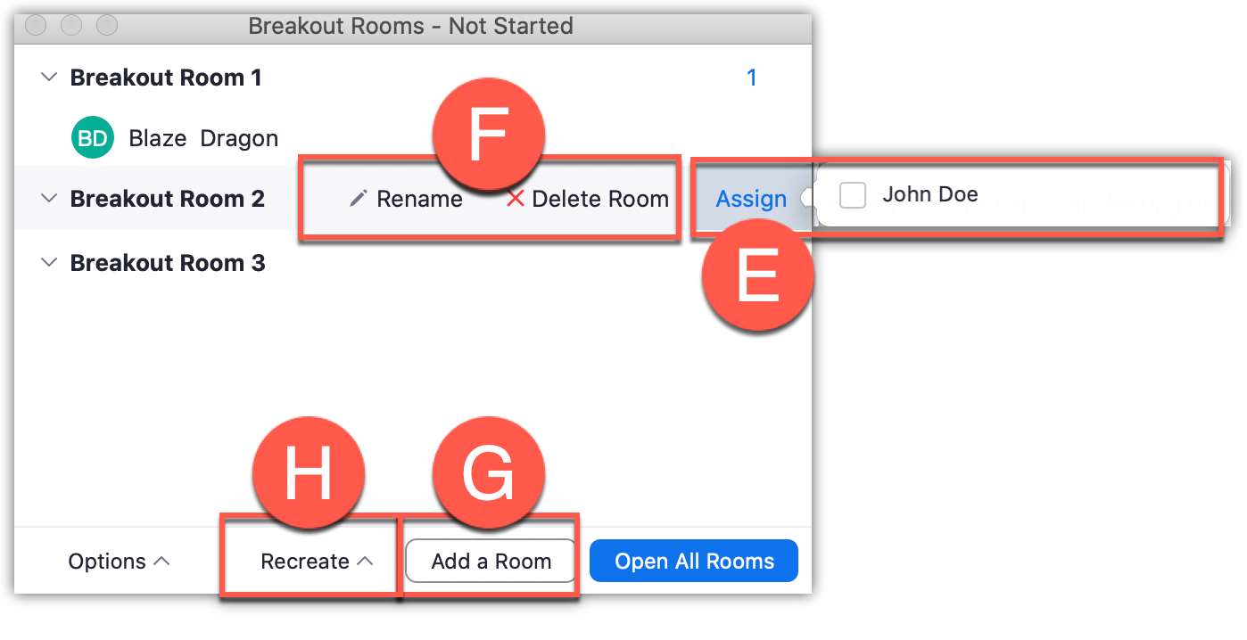 Breakout Room Assign EFGH