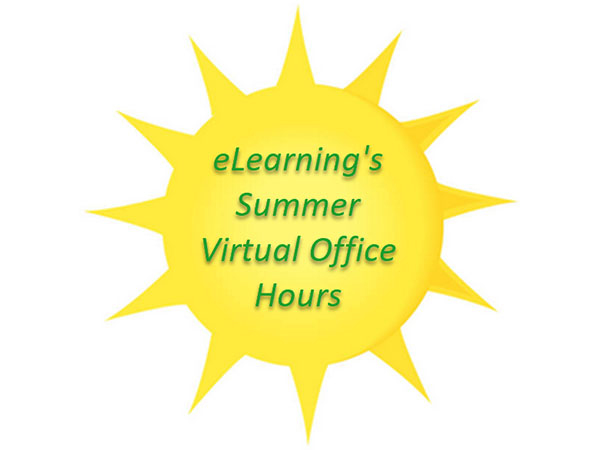Summer virtual office hours.