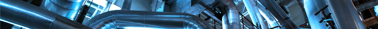 Abstract image of industrial air ducts in a large warehouse.