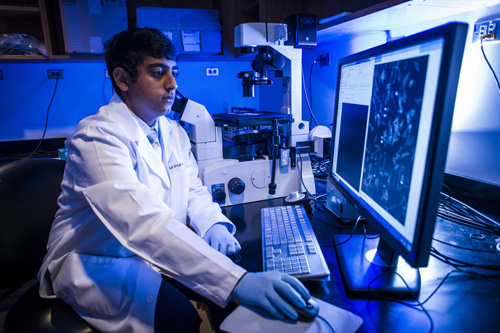 Biomedical Engineering student Dhruv Patel. 