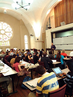 UAB honors students in class. 