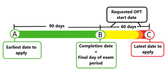 When to apply for OPT flyer