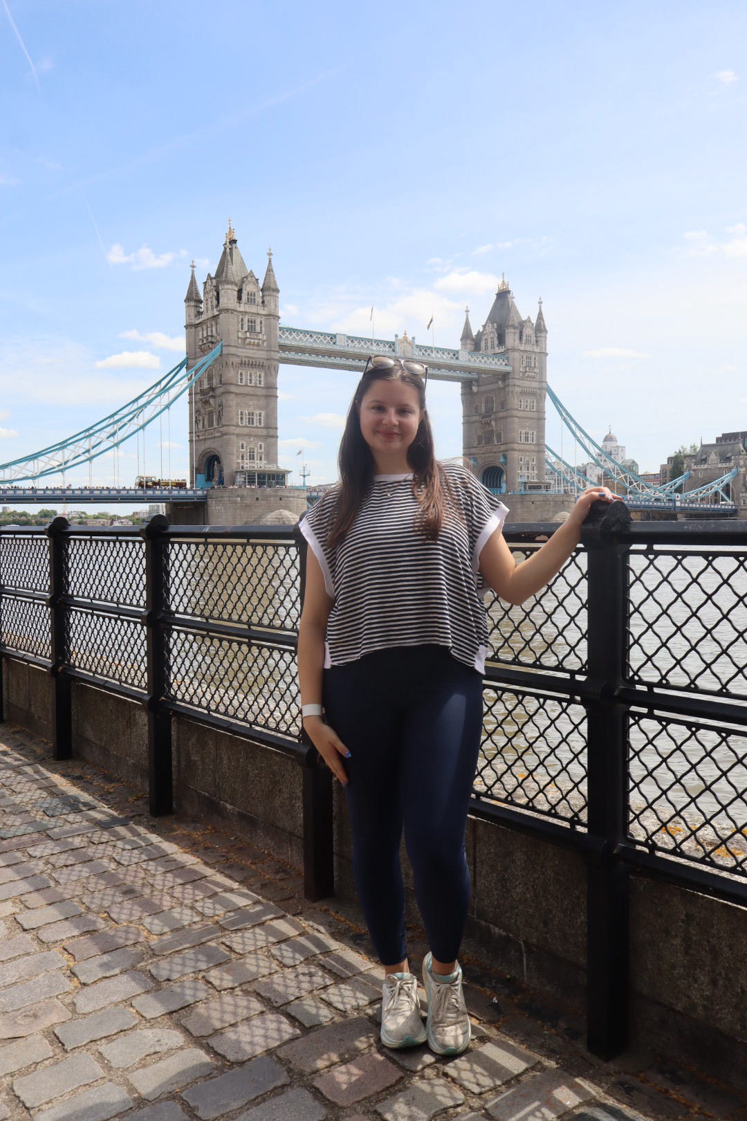 Emma Owens in front of bridge