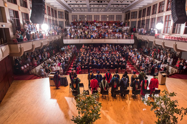 Summer 2017 Commencement ceremony.