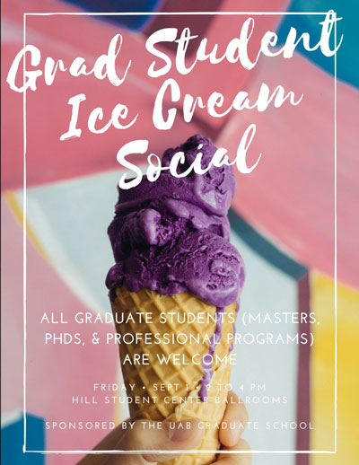 Ice cream social flier.