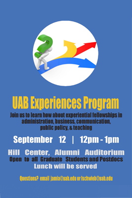 UAB Experiences Program flyer. 