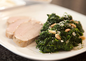 Pork Tenderloin & Spinach with Parmesan