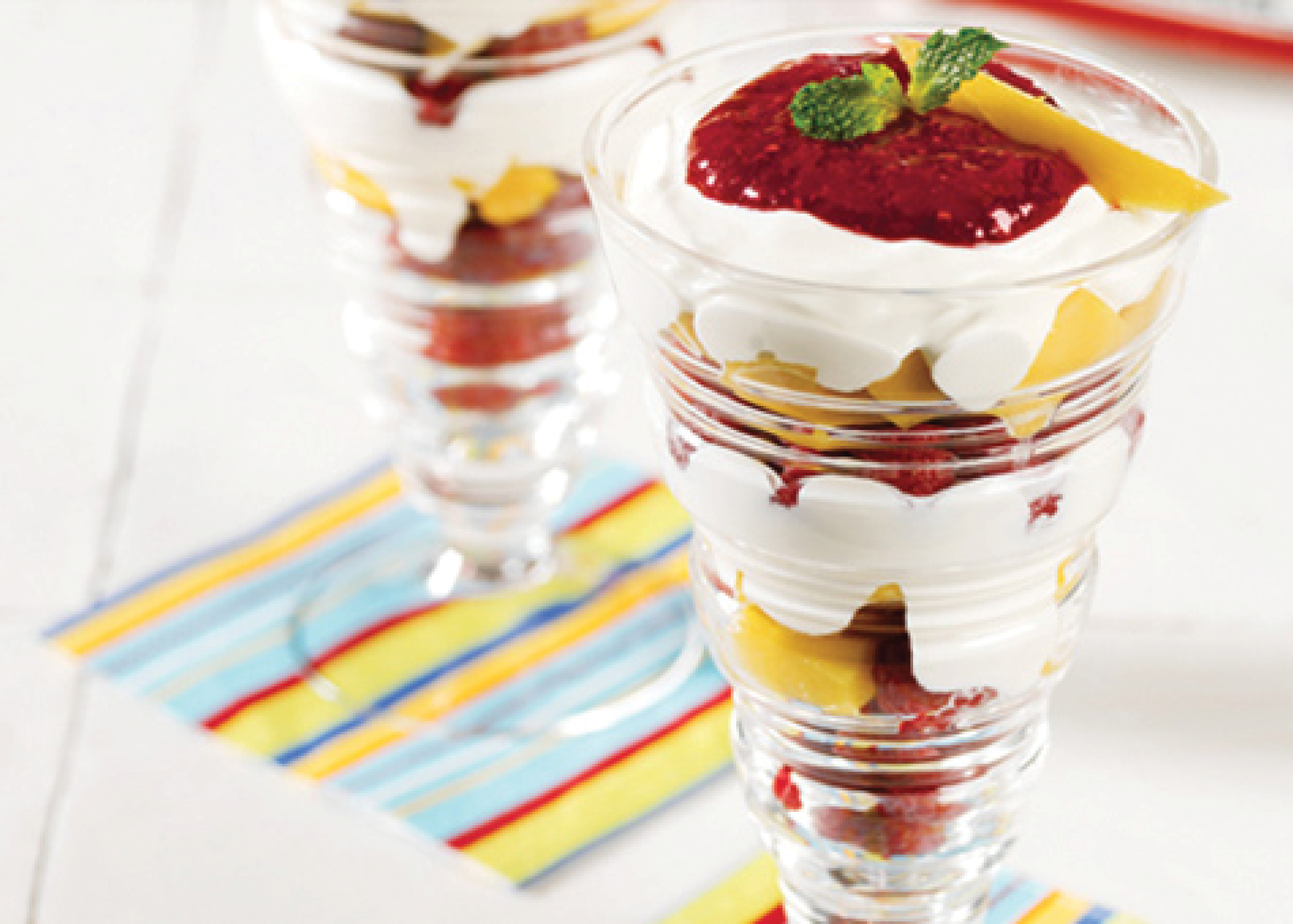 Raspberry Mango Parfaits