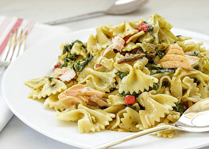 Mediterranean-Inspired Salmon Pasta