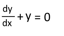 dy over dx plus y equals zero