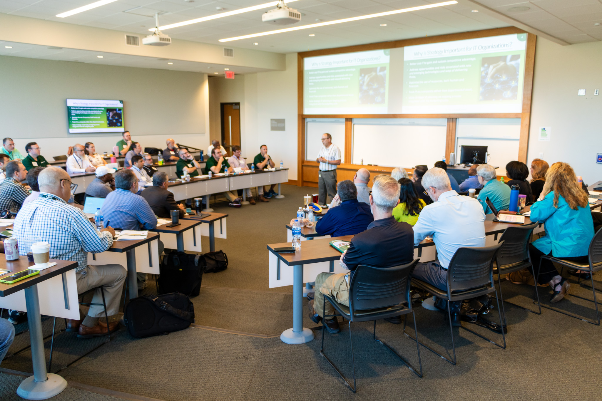 Collat School of Business summer camp attendees tour TIC with IT leadership