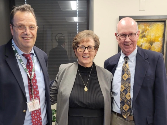 Joyce Crump, R.N., pictured with UAB Department of Anesthesiology Department Chair Dan Berkowitz, M.D.