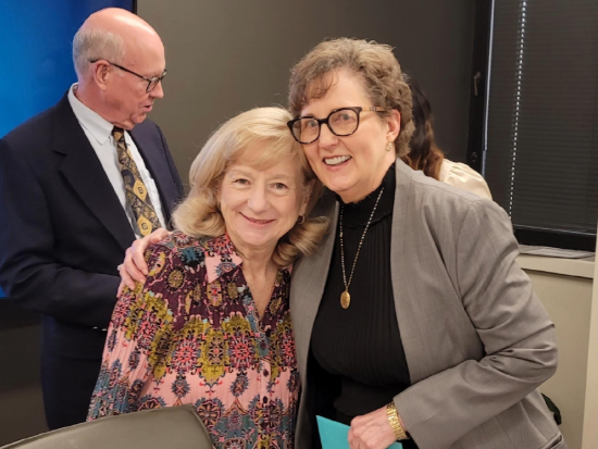 Joyce Crump, R.N., pictured at her retirement party. 