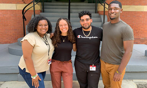 2022 AHA SURE Scholars L to R: Natalie Hampton, Esmeralda Navarro, Bryan Medina, and Christopher Buie