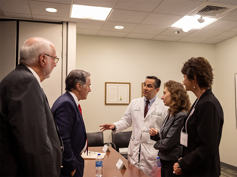 From left to right: Dr. Dennis Pillion, Congressman Gary Palmer, Dr. Fernando Ovalle, Dr. Anath Shalev, and Dr. Annette Hess