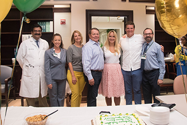 roup shot L to R: Ravi Bhatia, MD (Division Director, Hematology and Oncology; Deputy Director, Comprehensive Cancer Center) Wendy Madden, RN (BMT Nurse Manager) Michele and Jimmy Roberson (wife/patient); Alina Franke and Christoph Kleeburg (donor/boyfriend) and Antonio Di Stasi, MD (Assistant Professor, Hematology and Oncology)