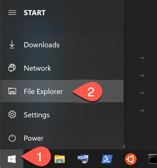 Open File Explorer on Windows 10