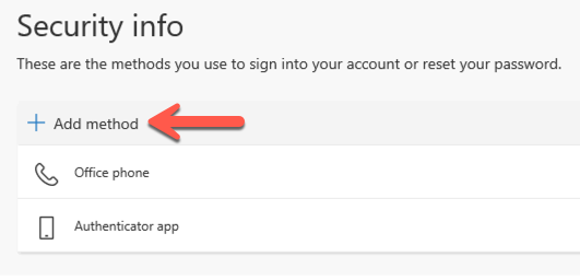 Select the Add Method link
