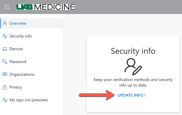Update Info on Security tile