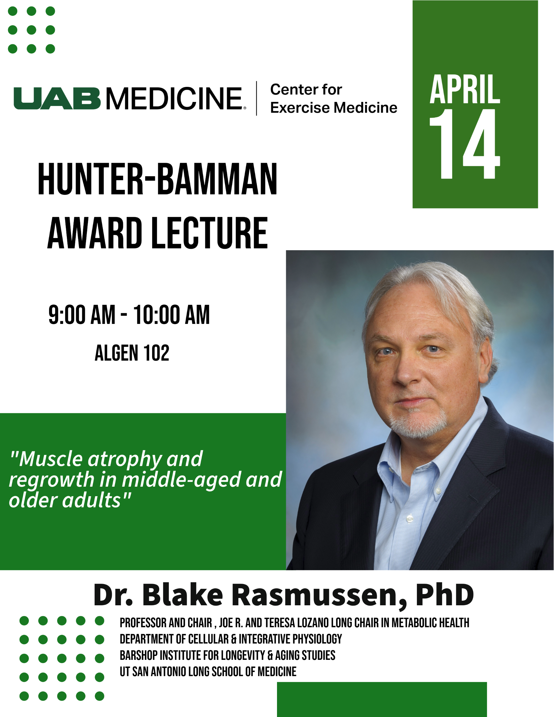 Hunter Bamman Lecture 2026