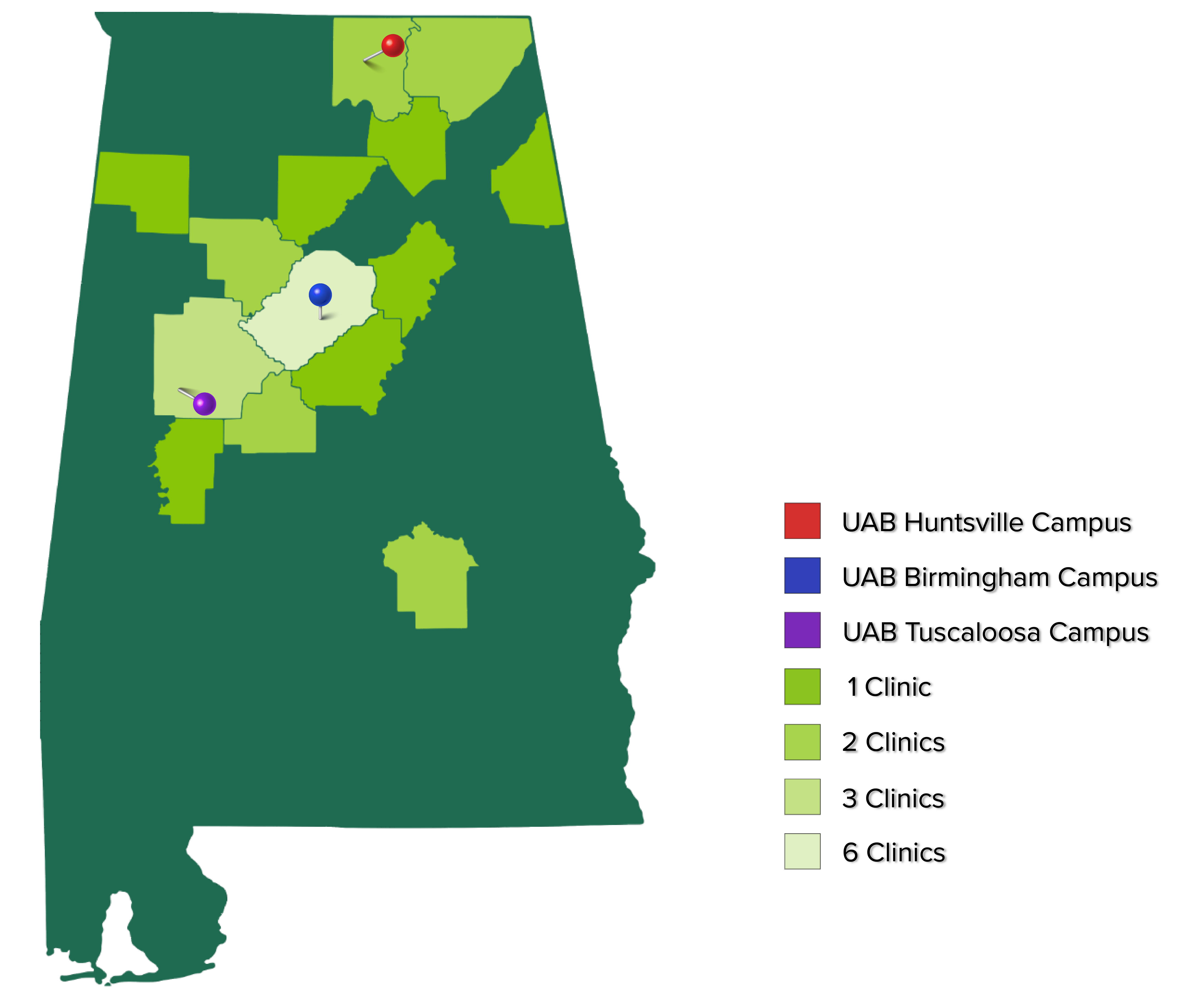 Where are UAB's Family Medicine preceptors located?