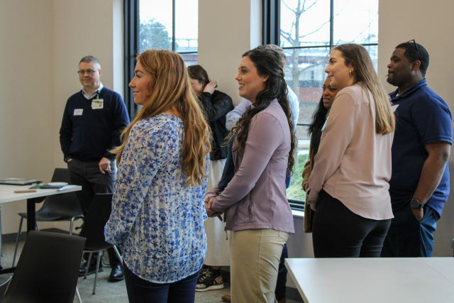 CU2RE retreat attendees during an icebreaker activity