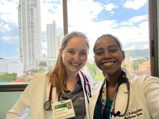 dr julie england and dr cristel rodriguez at hospital santo tomas