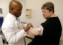 Jamy Ard with patient