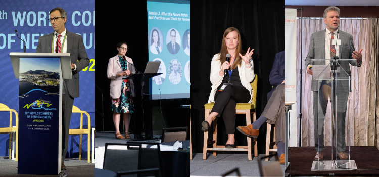 Collage of speaking engagements