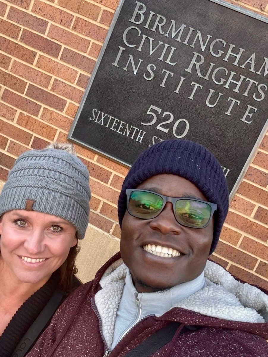 Jonathan Kajjimu visits Birmingham Civil Rights Institute