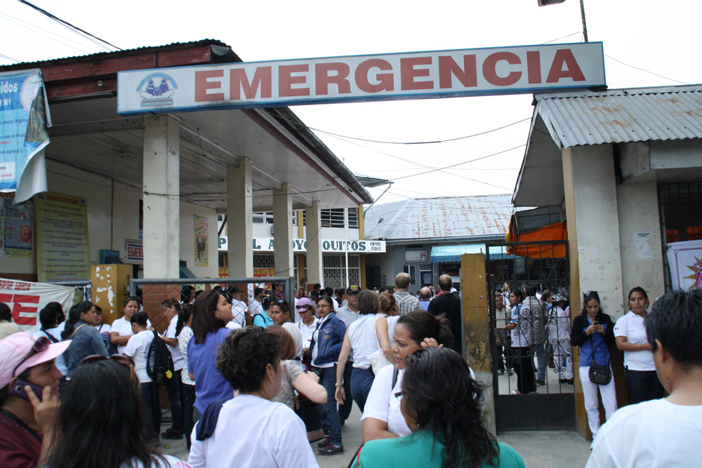 Crowded streets in Iquitos