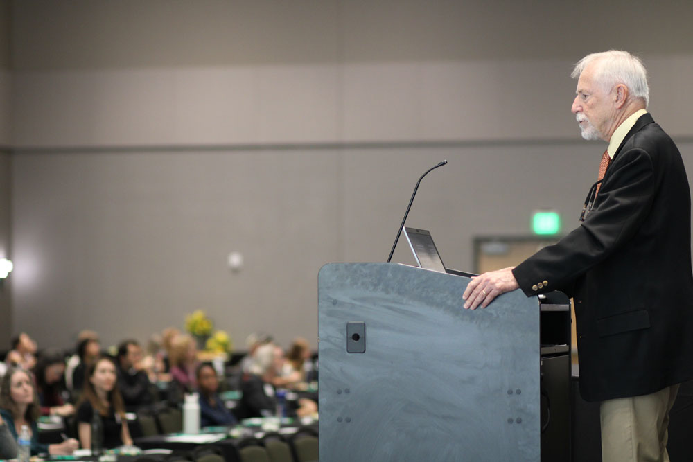 Karl "Bert" Fields, M.D., offered the keynote address, "Evidence-Based Medicine Approach to Running Medicine".