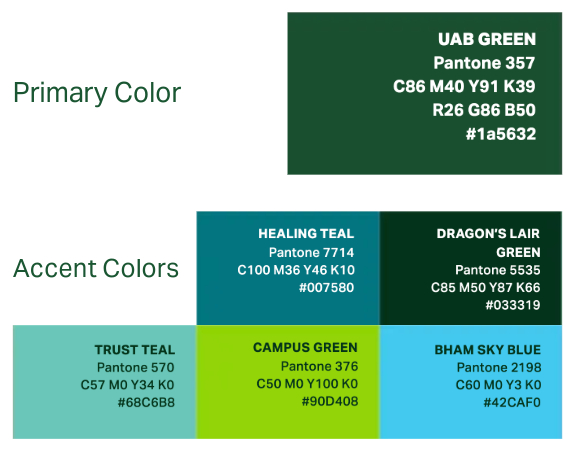New UAB Medicine Heersink Colors